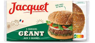 Hamburger Géant graines x4 330g