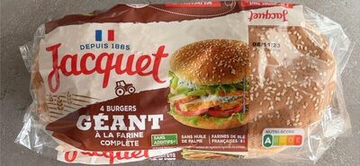 4 Pains burger géant à la farine  complète
