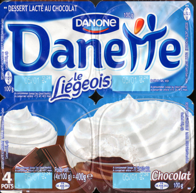 Danette (le Liégeois Chocolat) 4 Pots