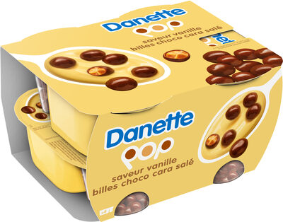 Danette pop vanille bille caramel 120 g x 4