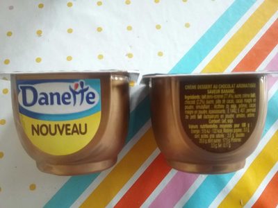 Creme  dessert  au chocolat  aromatisés  saveur banane