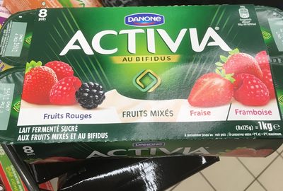 Activia Fraise Framboise Fruits rouges
