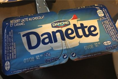 Danette Crème dessert chocolat/caramel les 4 pots de 125 g