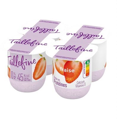 Taillefine fruits 0% de mg 0% de sucres ajoutes 125gx4 fraise