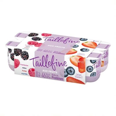 Taillefine fruits 125 g x 8 fruits rouges