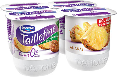 Taillefine fruits 125 g x 4 ananas