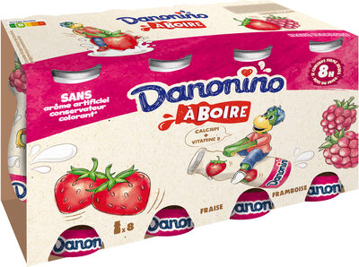 Danonino aboire sav fraise framboise 100 g x 8
