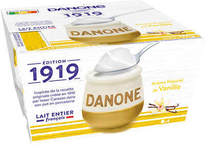 Danone lait entier arome vanille 125 g x 4