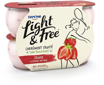 Light & free fraise des bois 120 g x 4