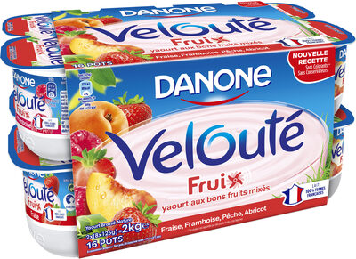 Danone veloute fruix panache 125 g x 16