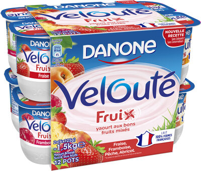 Danone veloute fruix panache 125 g x 12
