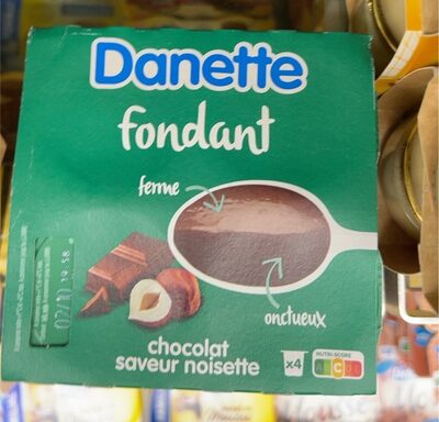 Danette fondant chocolat saveur noisette