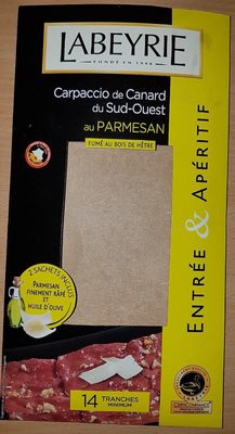 Carpaccio de canard du Sud-Ouest au PARMESAN
