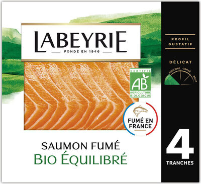 SAUMON ATLANTIQUE BIO FUME 4 TRANCHES