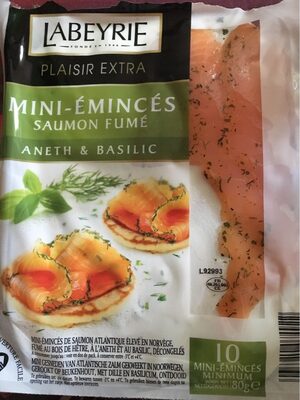 Mini Émincés de saumon fumé aneth & basilic