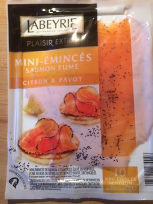 Mini émincés saumon fumé citron/pavot