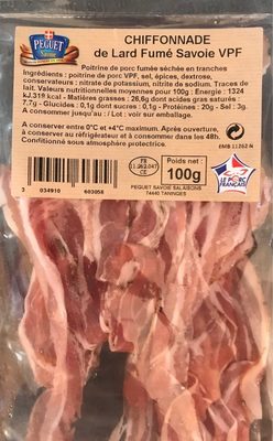 Chiffonnade lard de Savoie