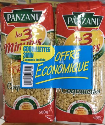 Lot de 2 paquets de Coquillettes cuisson 3 min 500 g