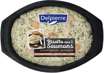 Risotto aux 2 saumons champignon , parmesan