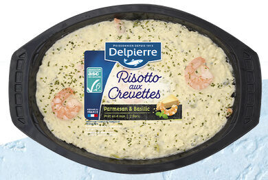 Risotto aux crevettes parmesan et basilic
