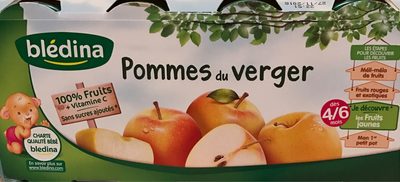 BLEDINA POTS FRUITS Pommes du Verger 8x130g Dès 4/6 Mois