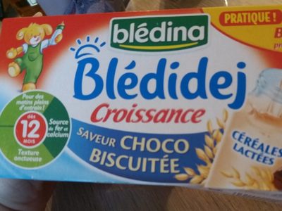 BLEDINA BLEDIDEJ Croissance Saveur Choco biscuitée 4x250ml Dès 12 Mois