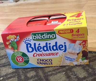 BLEDINA BLEDIDEJ Croissance Choco Vanille 4x250ml Dès 12 Mois