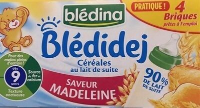 BLEDINA BLEDIDEJ Saveur Madeleine 4x250ml Dès 9 Mois