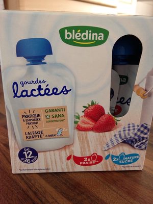 GOURDES LACTEES 95gx4 - Fruits Rouges / Pomme Banane - dès 10 mois