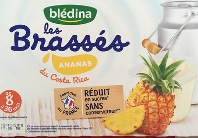 Brassés ananas du Costa Rica 6x95g Dès 8 mois
