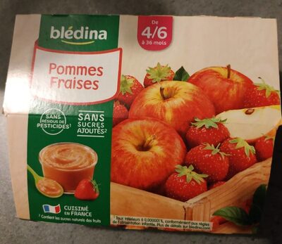 BLEDINA COUPELLES FRUITS Pommes Fraises 4x100g Dès 4/6 Mois