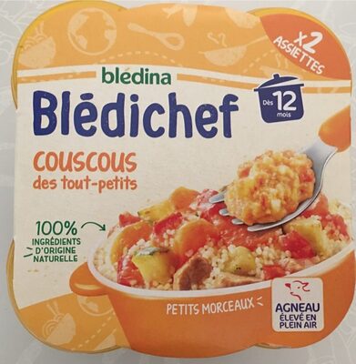 BLEDICHEF 2x230g Couscous des tout-petits Dès 12 mois