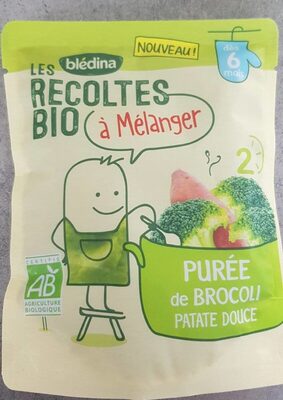 LES RECOLTES BIO à mélanger Sachet 130g Purée de Brocoli Patate Douce Dès 6 mois