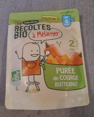 LES RECOLTES BIO à mélanger Sachet 120g Purée de Courge Butternut Dès 6 mois