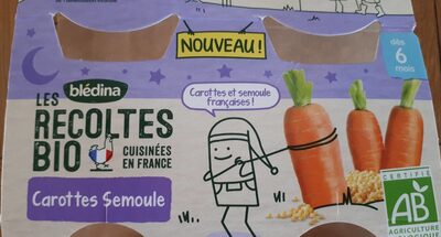 Les Récolte Bio, carotte et sémoule