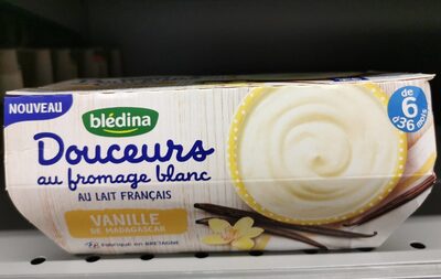 BLEDINA DOUCEUR AU FROMAGE BLANC Vanille de Madagascar 4x100g Dès 6 mois