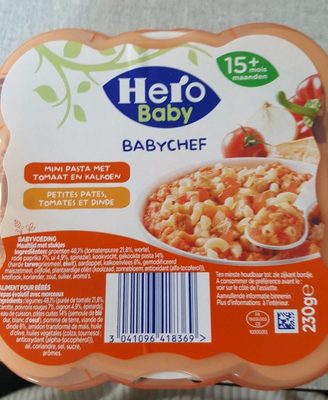 Baby chef Petites pates, tomates et Dinde