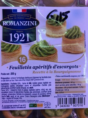 Feuilletes aperitif d'escargots