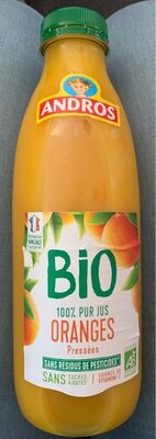100% pur jus d'Oranges BIO pressées