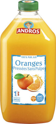 100% Pur Jus Oranges pressées sans pulpe