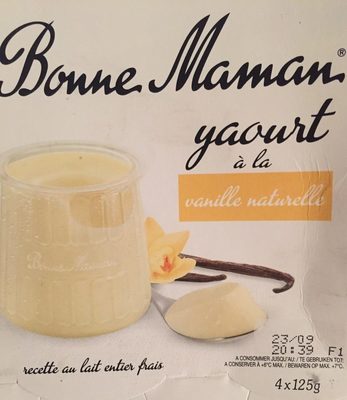 Yaourt à la vanille naturelle