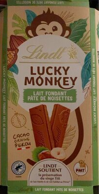Lucky Monkey lait fondant pâte de noisettes