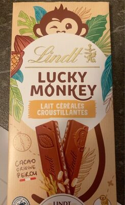 Tablette de chocolat Lait Céréales Croustillantes LUCKY MONKEY