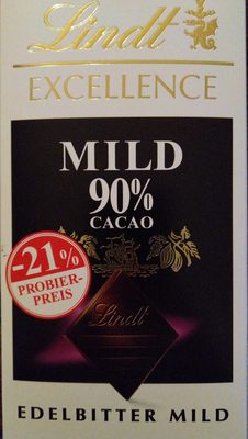 Edelbitter Schokolade Mild 90% Cacao