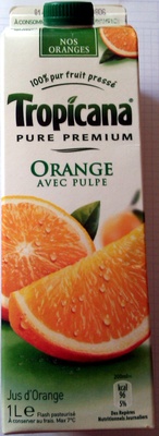 Jus d'orange avec pulpe