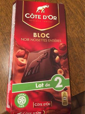 Bloc noir noisettes entieres