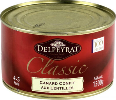 Canard confit aux lentilles
