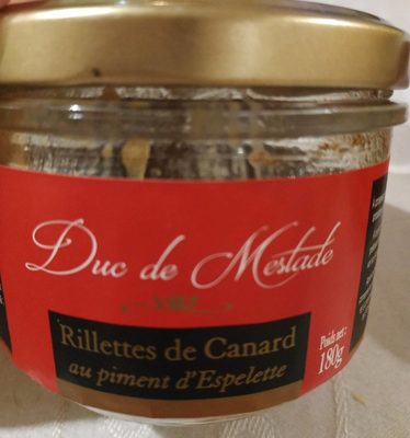 Rillettes de canard au piment d'Espelette