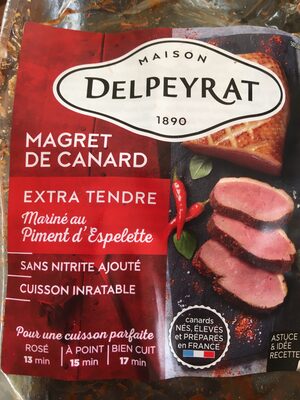Magret de canard extra tendre mariné au piment d'Espelette