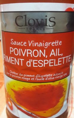 Sauce vinaigrette poivron ail piment d'espelette